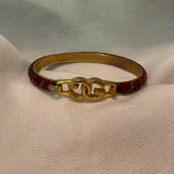 24k gold plated Vintage Gucci Bangle cuff bracelet